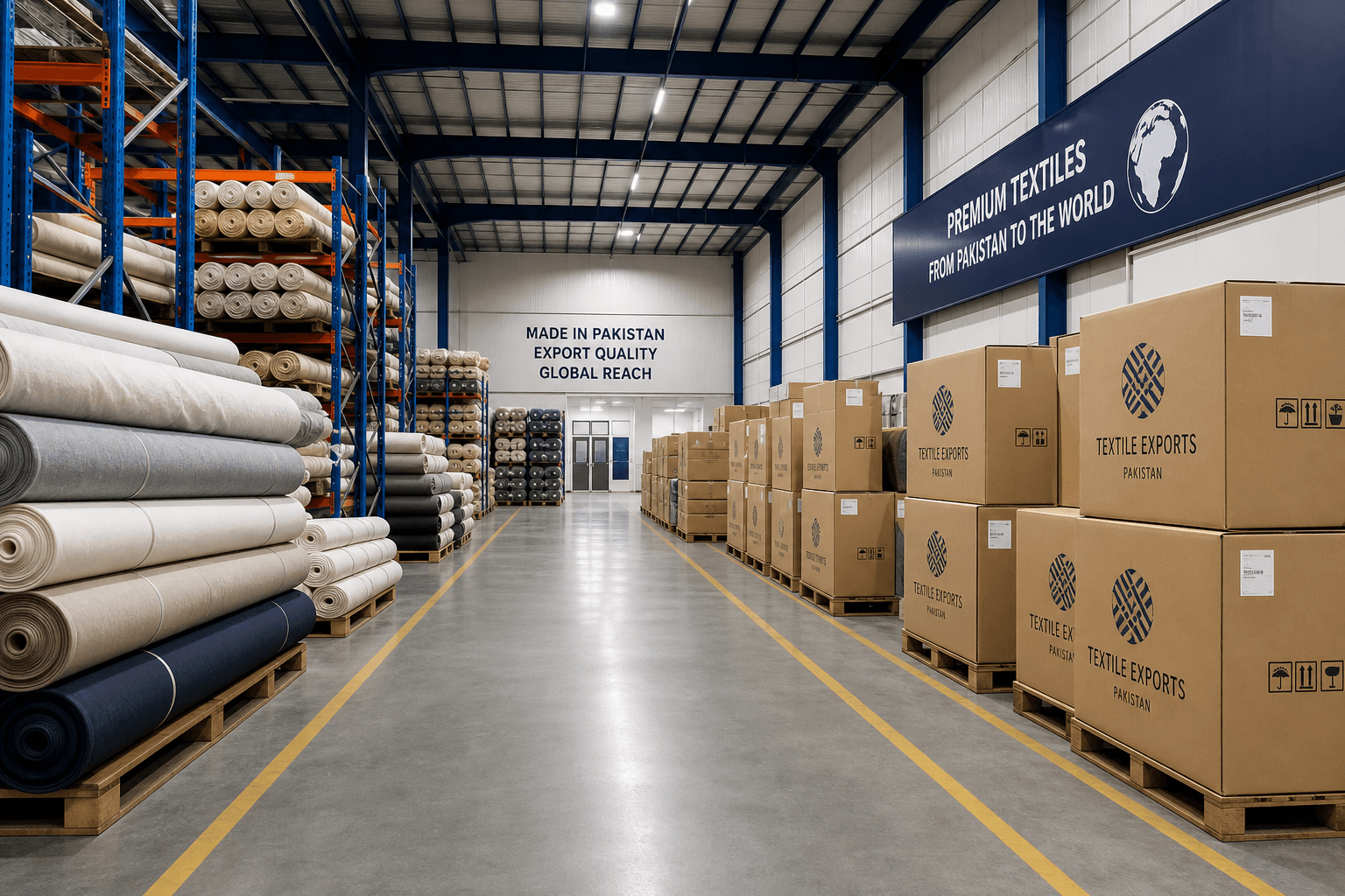 Textile warehouse and export goods